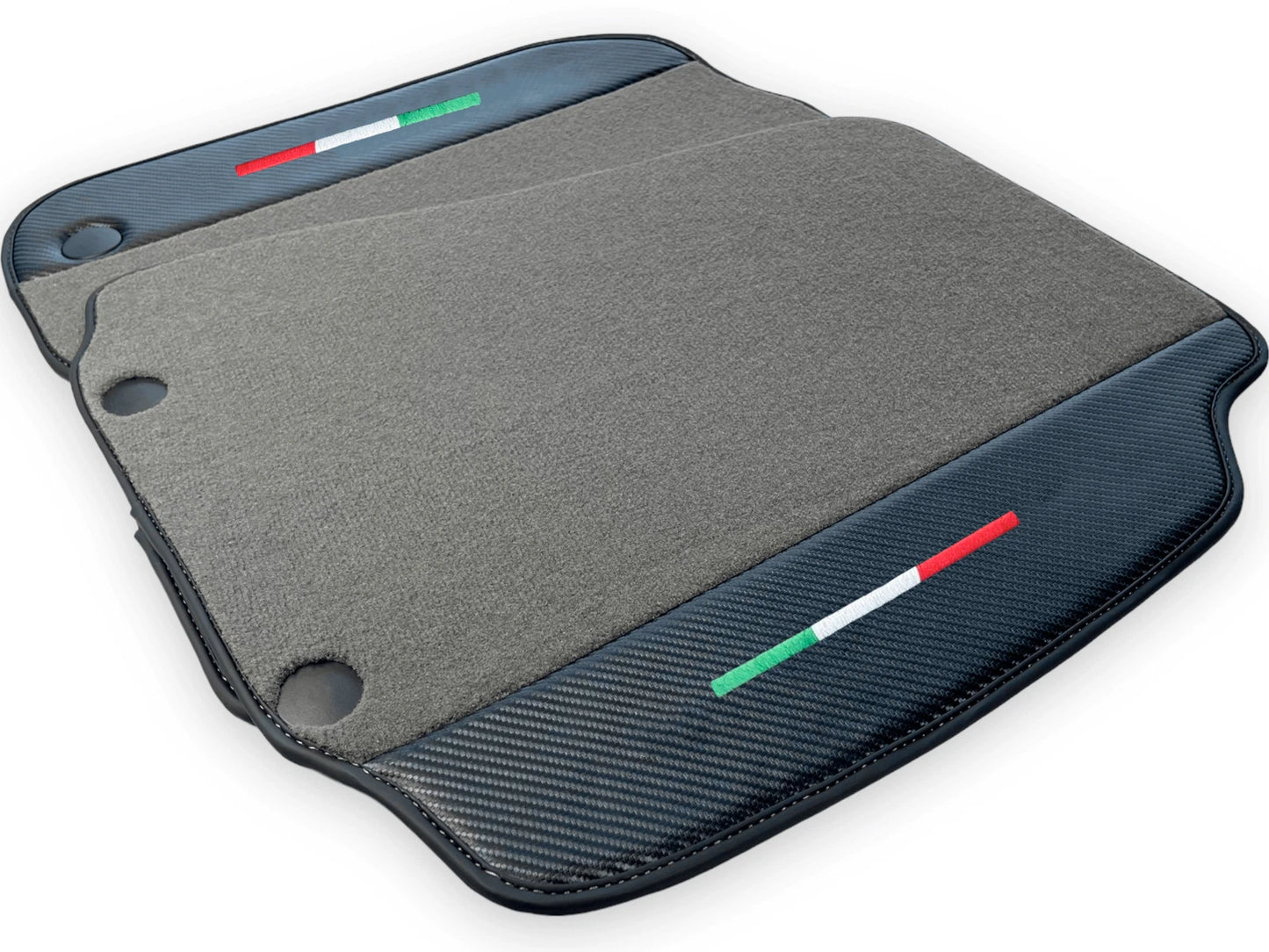 Genuine Carbon Fiber Leather Floor Mats for Ferrari 812 Superfast (2018-2023)