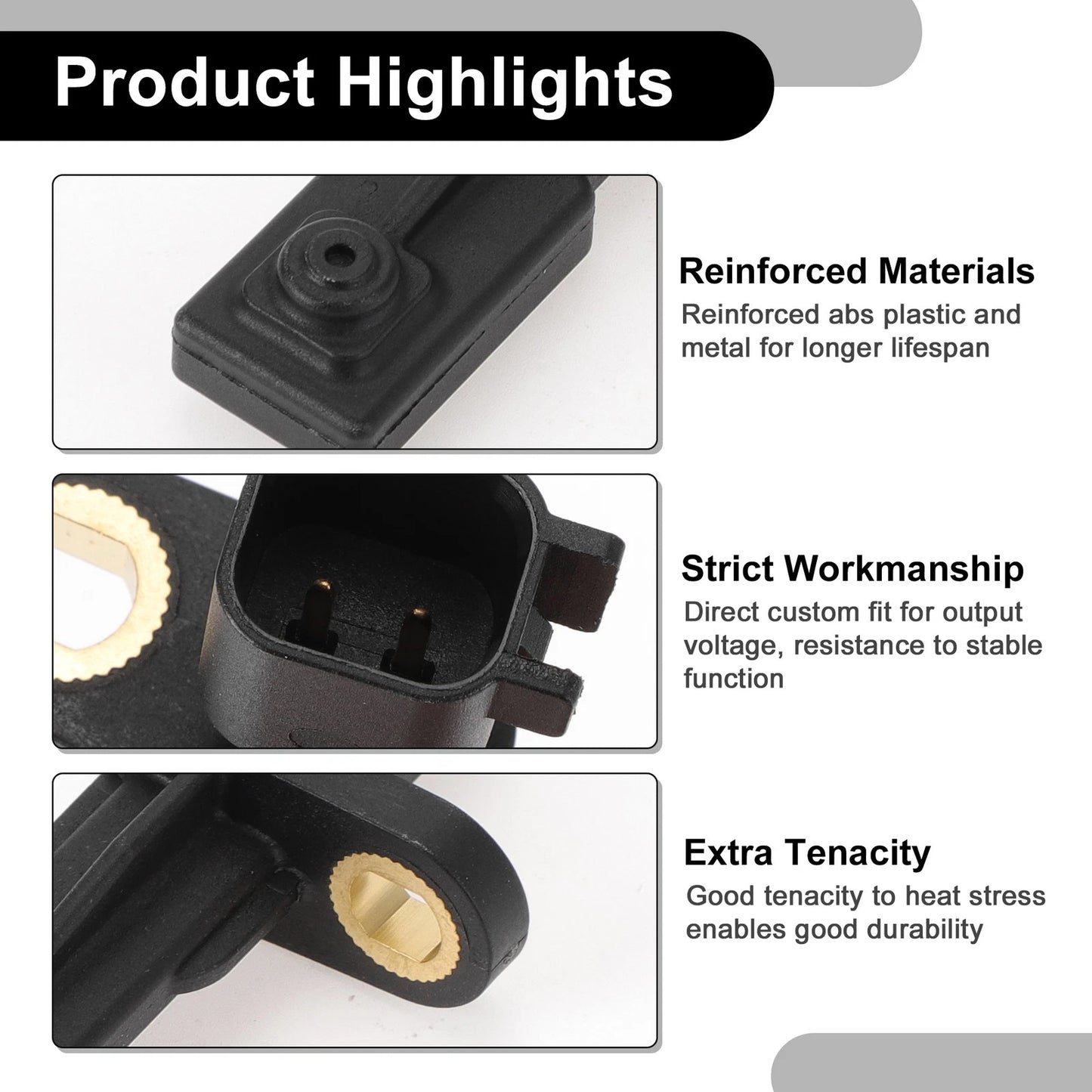 ABS Wheel Speed Sensor Kit for Jeep (1 Pc Rear Left/Right) (2007-2018)