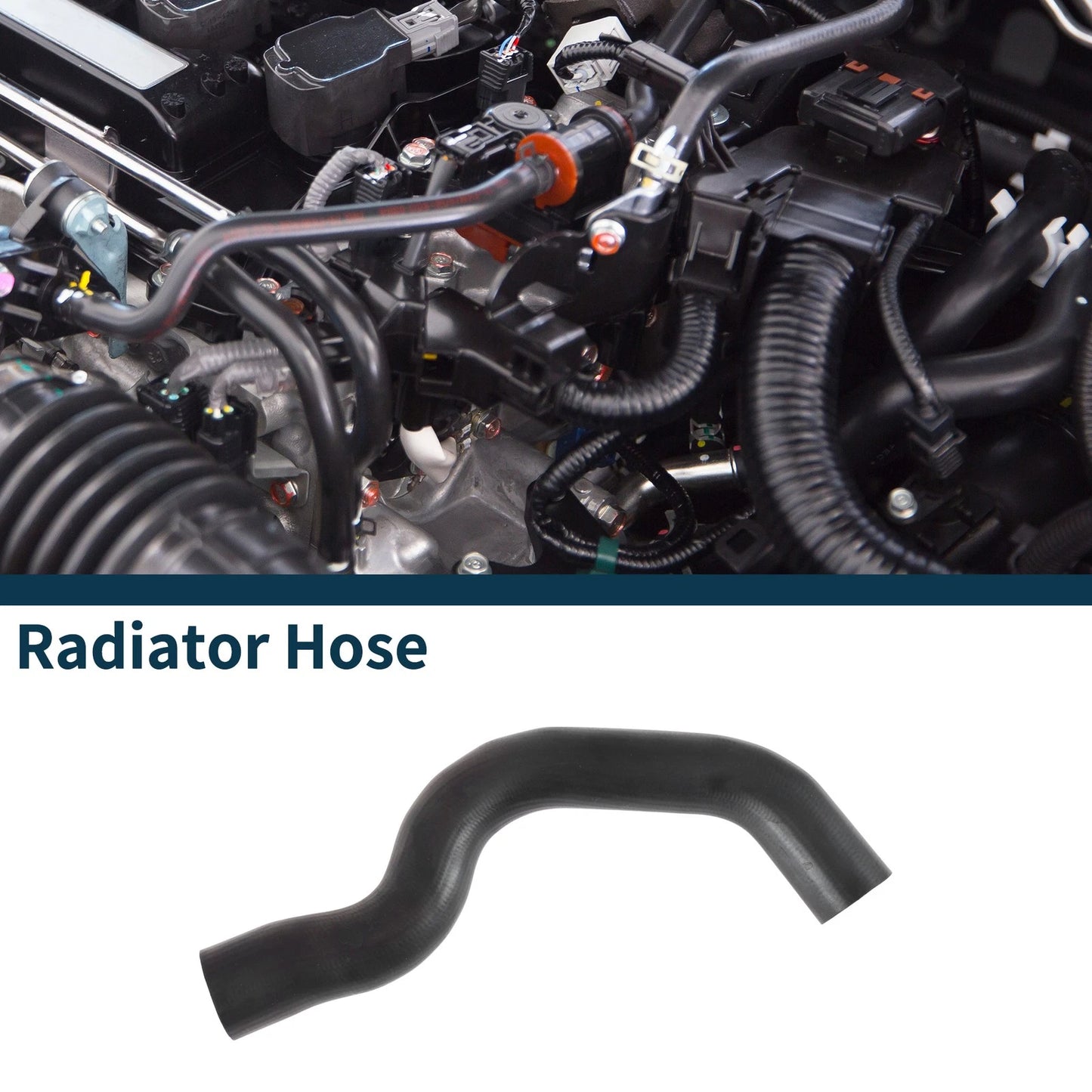 Radiator Hose Water Pipe for Volvo S80 (1999-2005) Rubber Black 1 Pcs