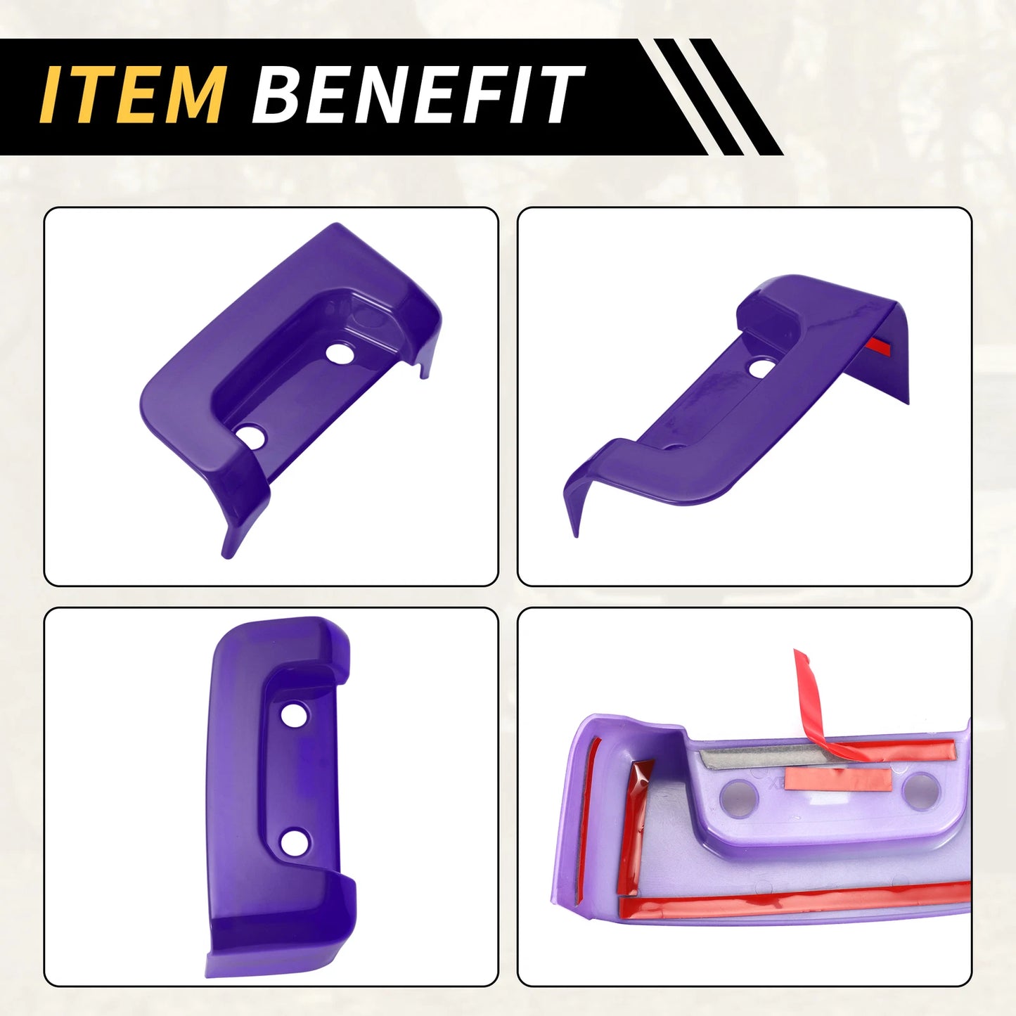Rear Door Latch Lock Cover Trim for Jeep Wrangler JL JLU (2018-2024) - Purple