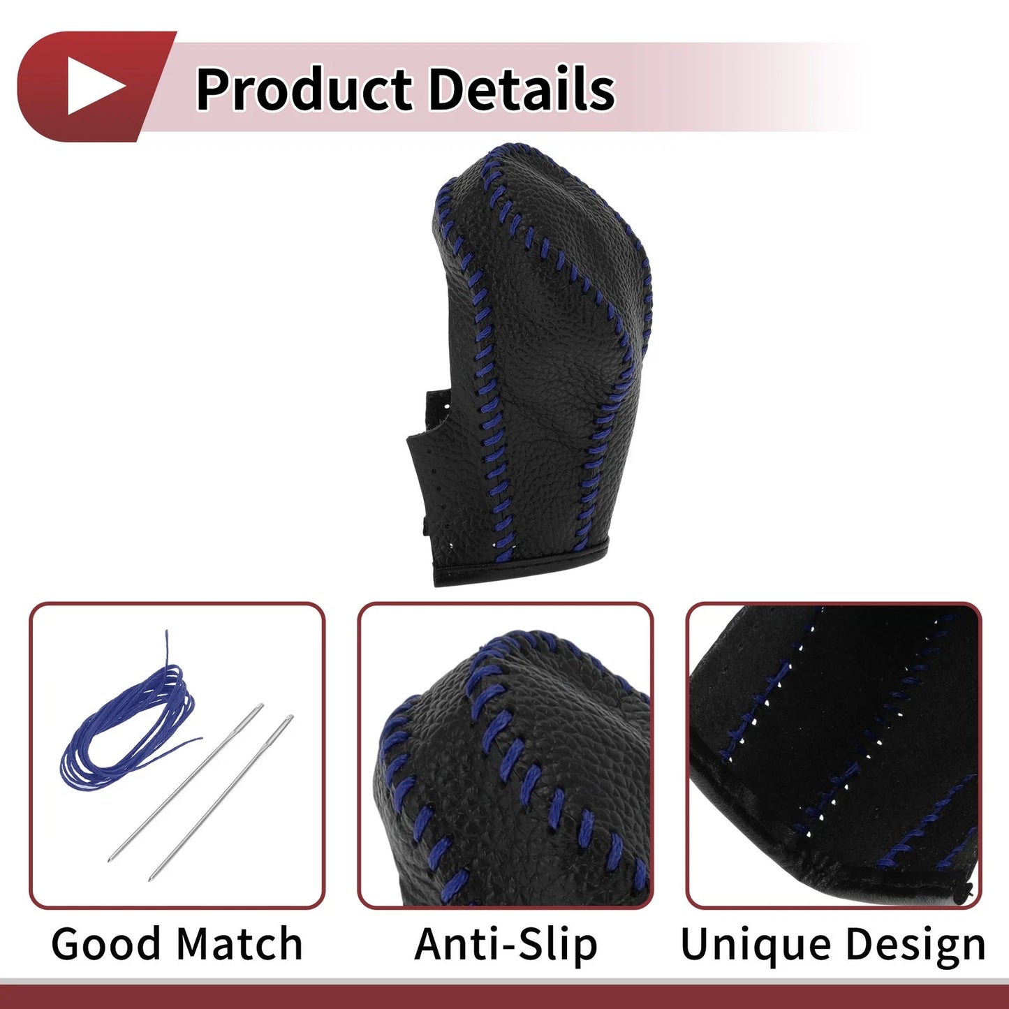 Gear Shift Knob Cover for Infiniti FX35 Black Blue (2009-2013)