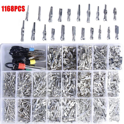 Portable 1168PCS Electrical Connectors with Essential Pin Puller Tool