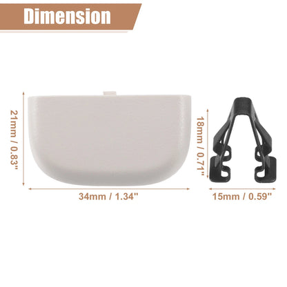 Gray Iron Sun Visor Cap Clip Retainer for Ford Fusion (2013-2016)