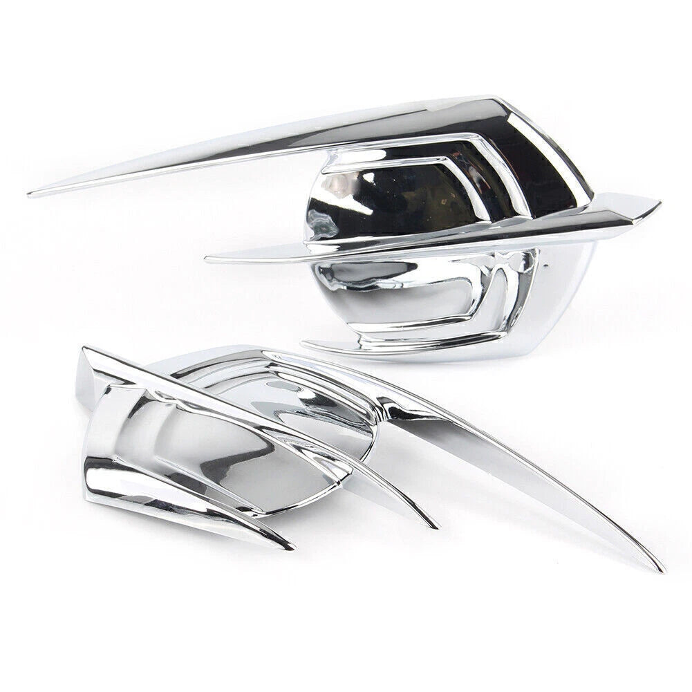 2 x Chrome Falcon Emblem Fairing Covers for Honda Goldwing GL1800 (2012-2017)
