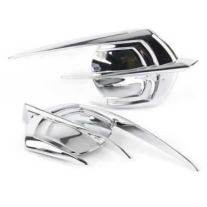 2 x Chrome Falcon Emblem Fairing Covers for Honda Goldwing GL1800 (2012-2017)