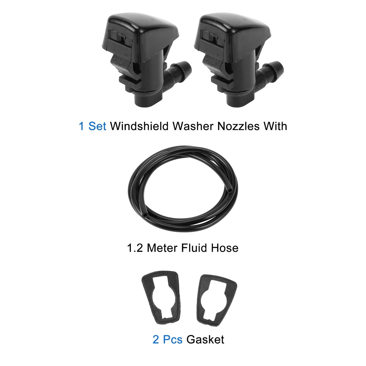 Windshield Washer Nozzle With Gasket, Fluid Hose for Jeep