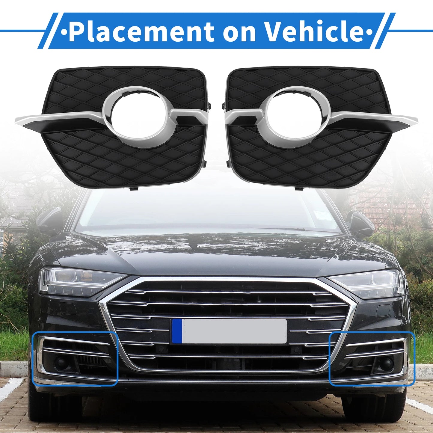 Fog Light Grills for BMW X6 (2008-2014) - 2 x Front Left & Right Set