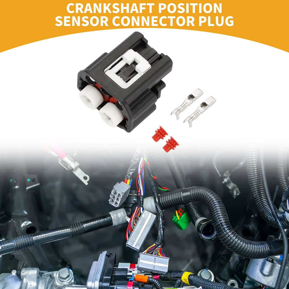 2Pin Crankshaft Position Sensor Connector 1 Set for Toyota Camry Highlander