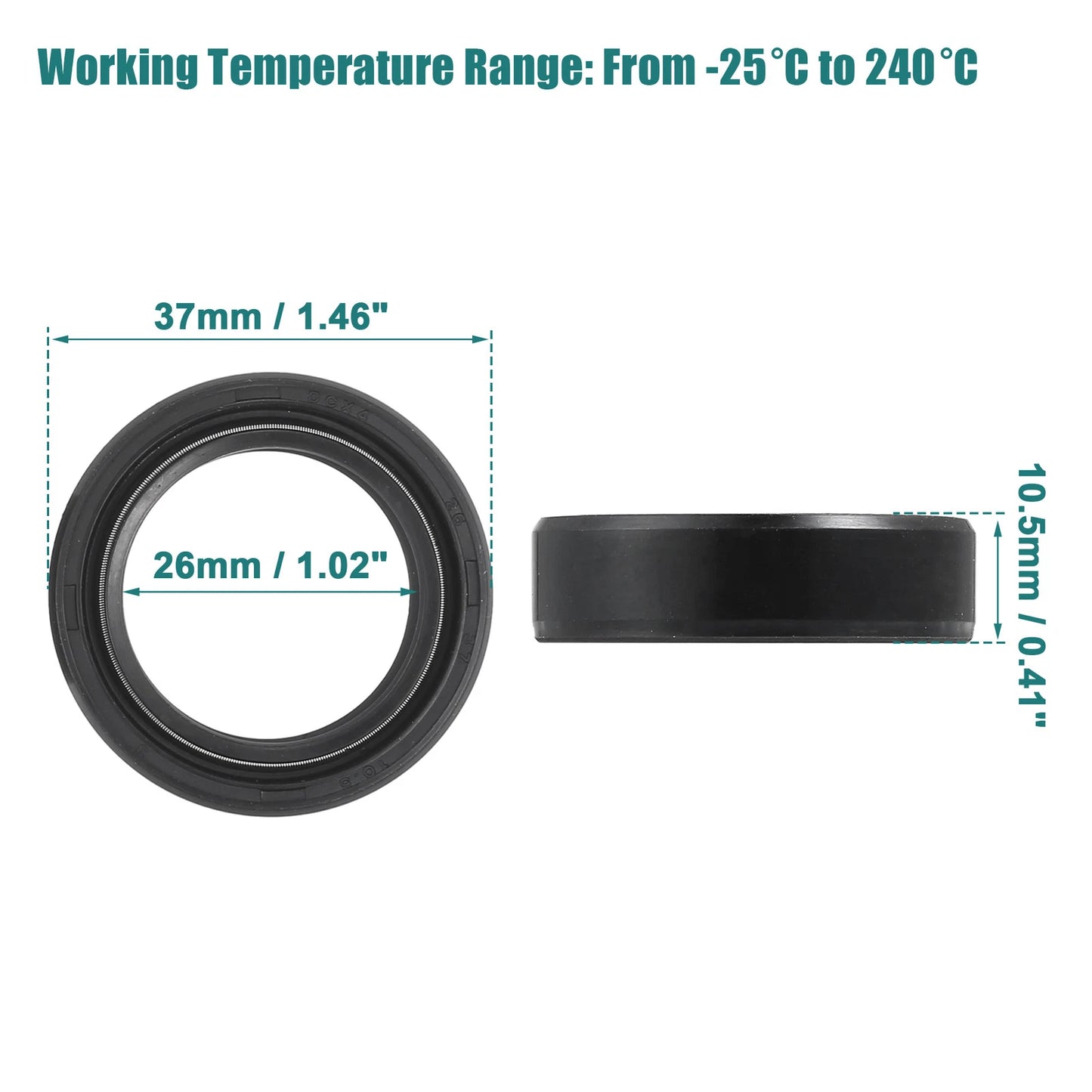 26mm Motorcycle Front Fork Shock Oil Seals for Suzuki DS80 (1978-2000)