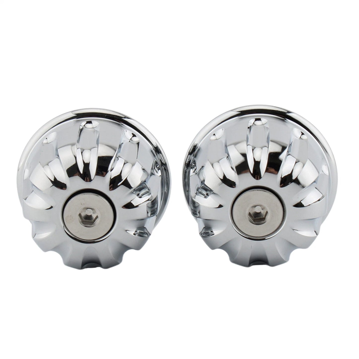 Handlebar End Plug Caps for Triumph Street Twin (2016-2022) Chrome 2 x