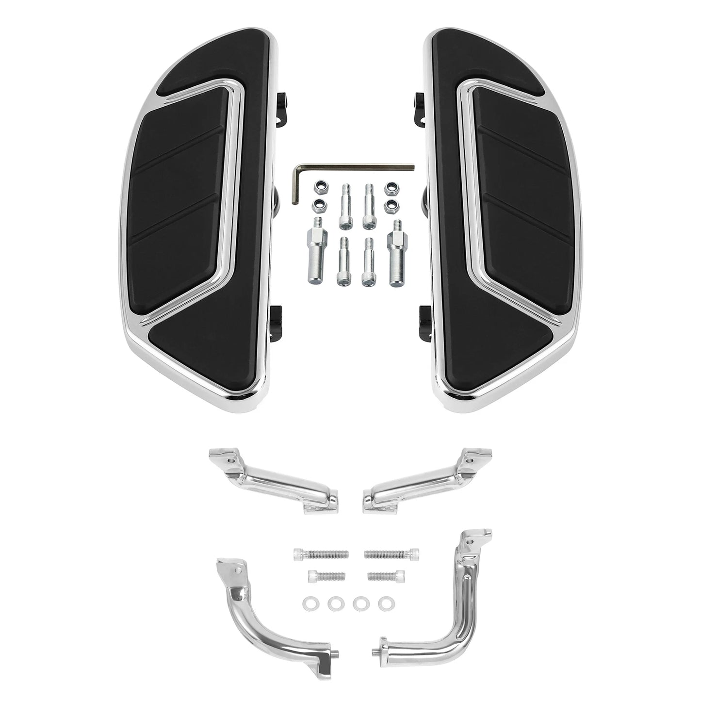 Chrome Driver Floorboards Footboards Bracket for Harley Road Glide (2014-2024)