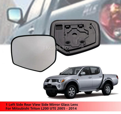 Left Side Mirror Glass Lens for Mitsubishi Triton L200 (2005-2014)