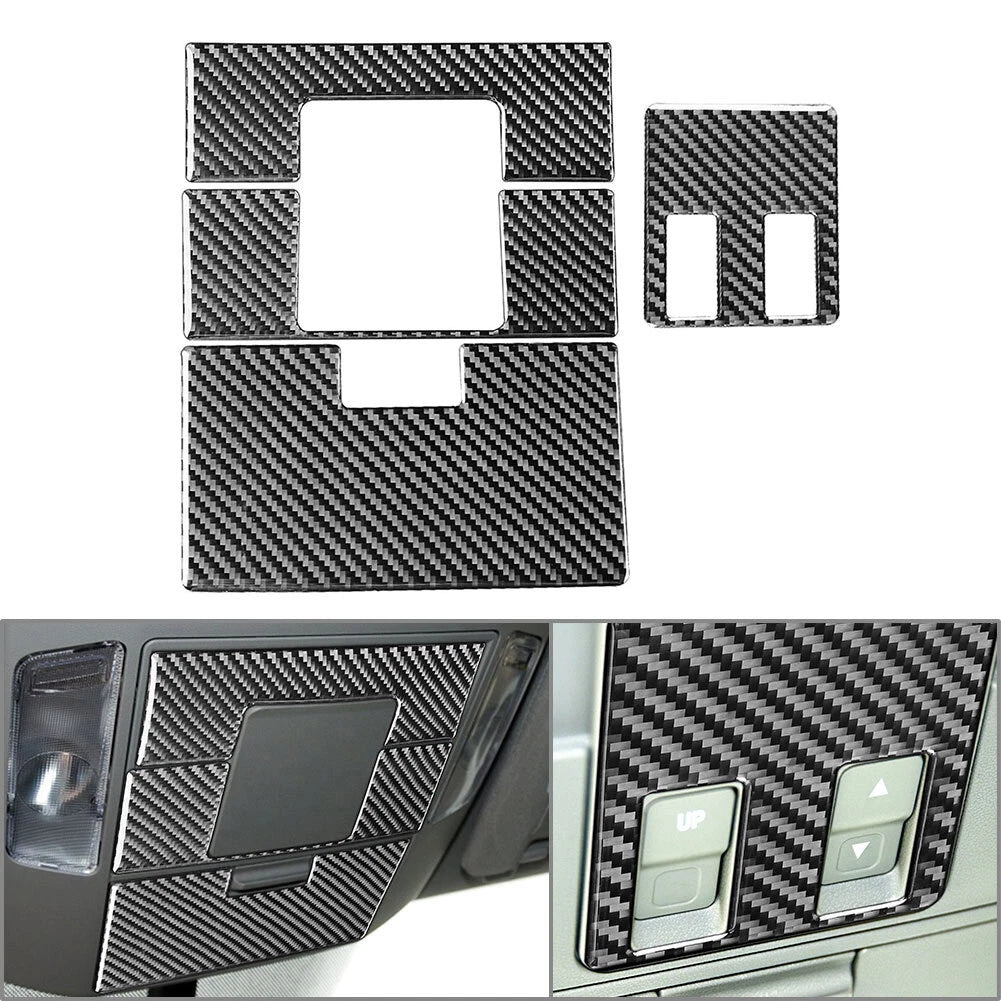 4 Pcs Reading Light Panel Cover Trim for Toyota Tundra (2014-2021) Black