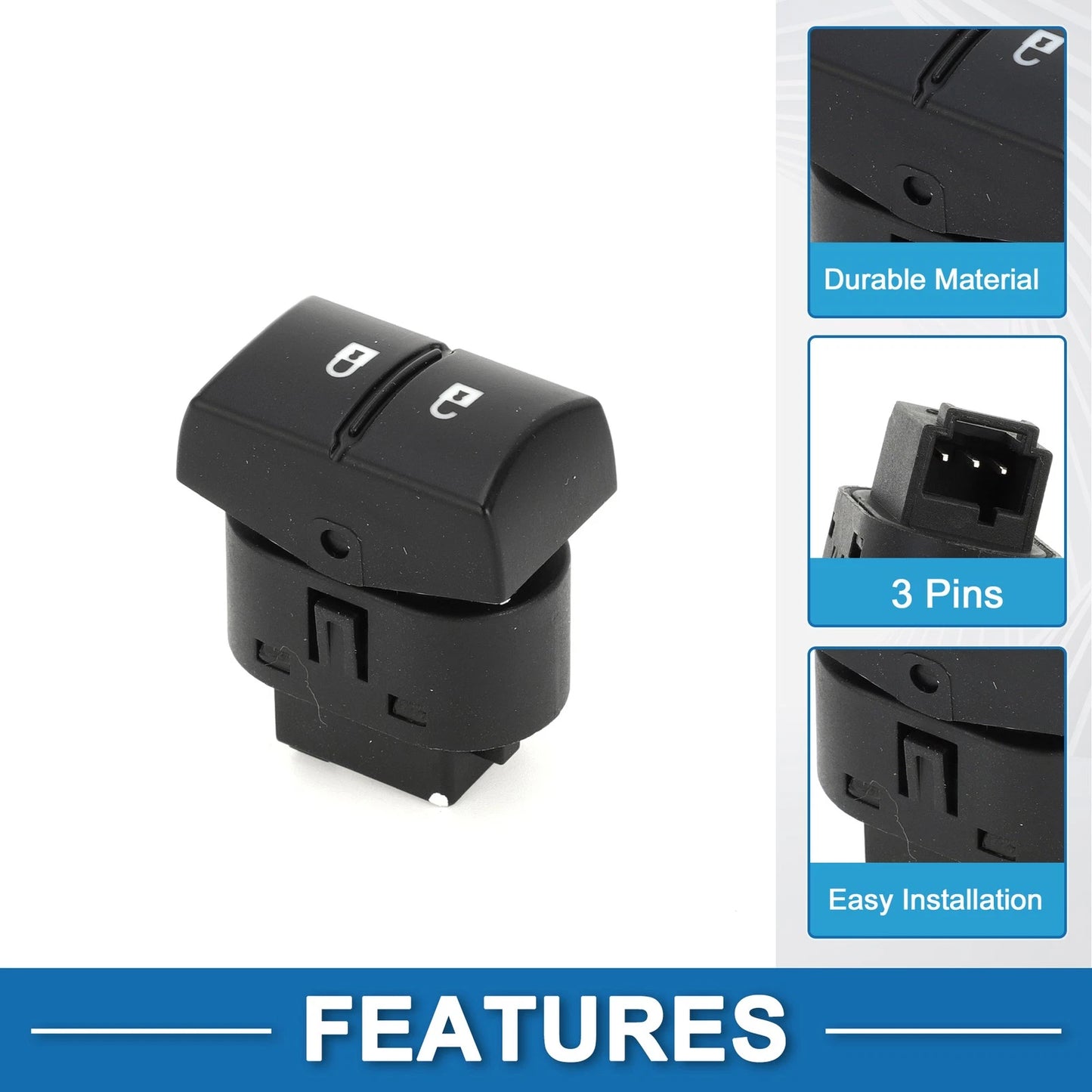 Door Lock Switch for Chevrolet Cobalt / Pontiac G5 Plastic
