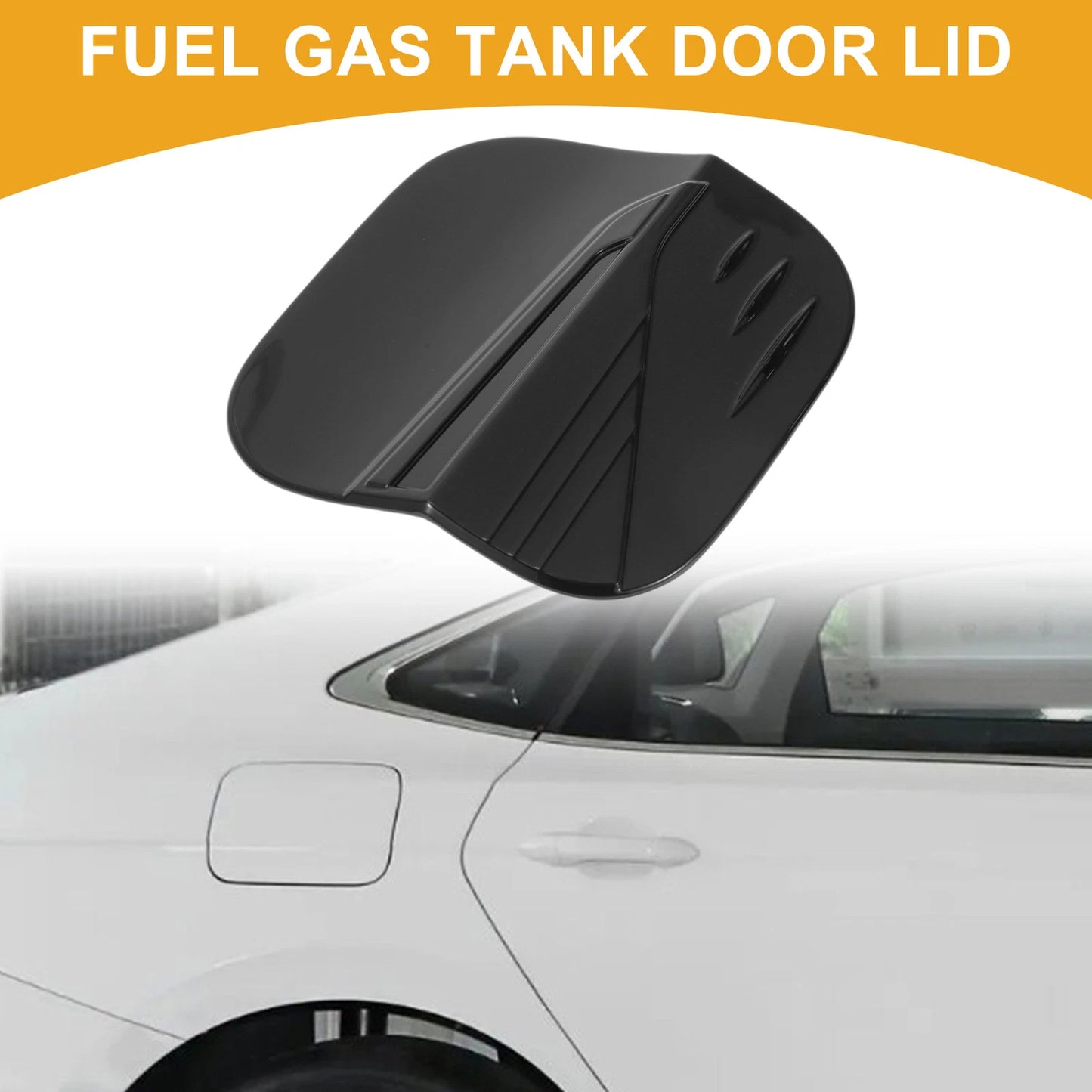 Fuel Tank Door Cap for Honda Civic (2022-2025) Glossy Black Filler Flap Cover