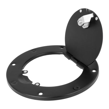 Black Locking Gas Cap Fuel Filler Door Cover for Jeep Wrangler (1997-2006)
