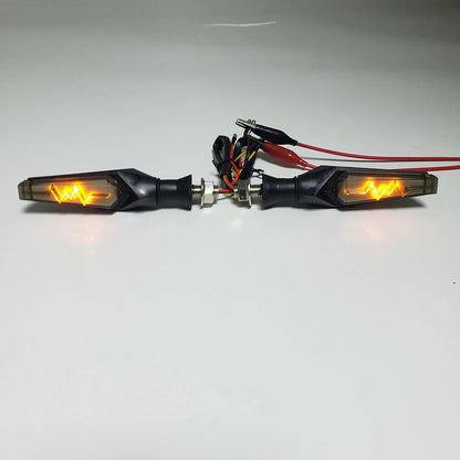 LED Flowing Turn Signal Lights for Motorcycle - Amber