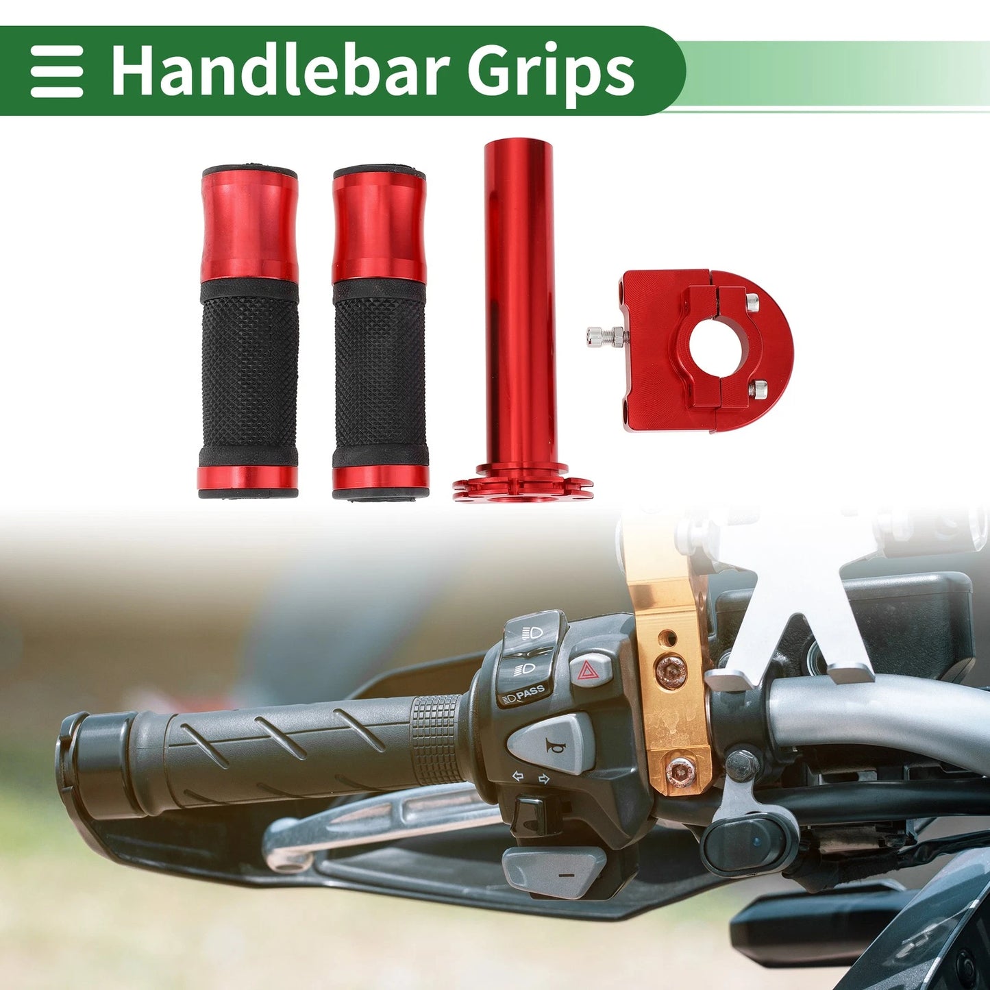 Hand Grips Diamond Pattern for Motorcycle
