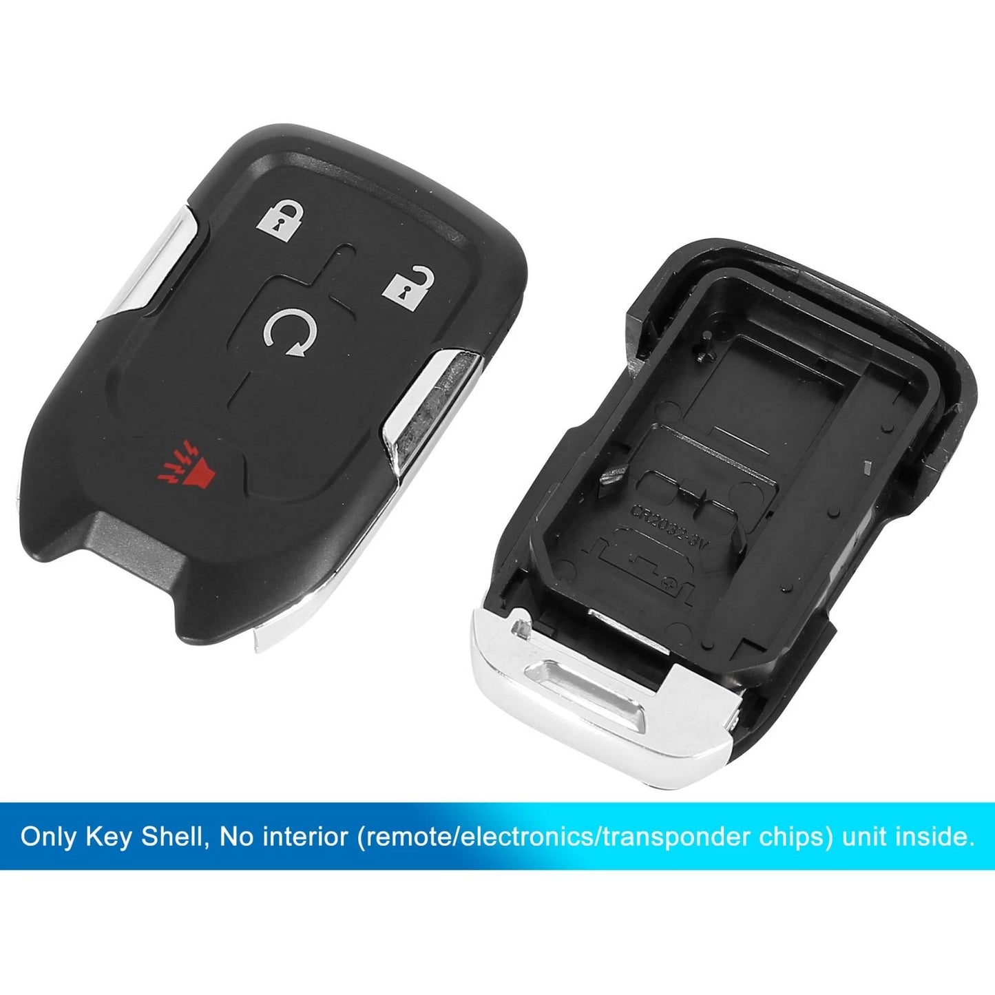 4 Key Buttons Car Key Fob Shell Case for GMC Acadia Prox (2017-2019)