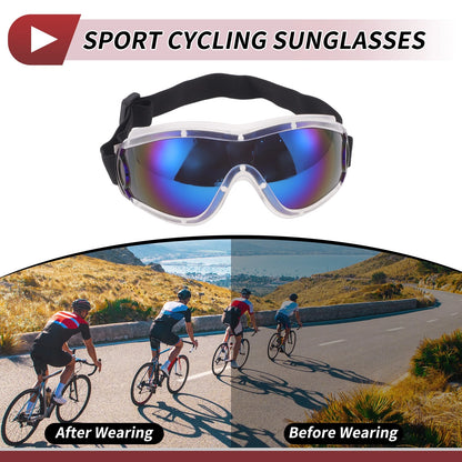 Goggles Colorful Lens White Frame PC PU for Motorcycle