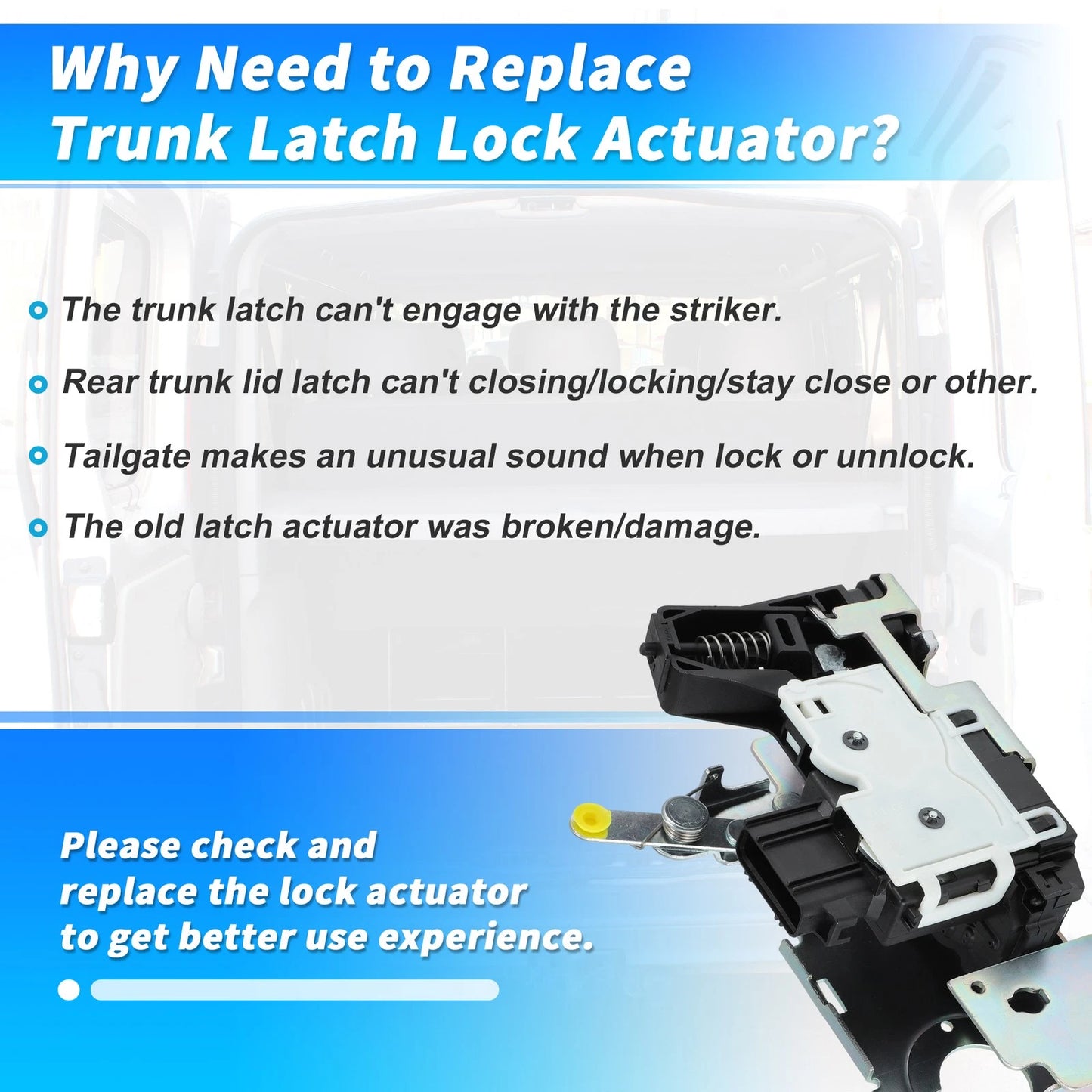 Tailgate Lock Actuator for Ford Transit MK6 MK7 (2000-2014)