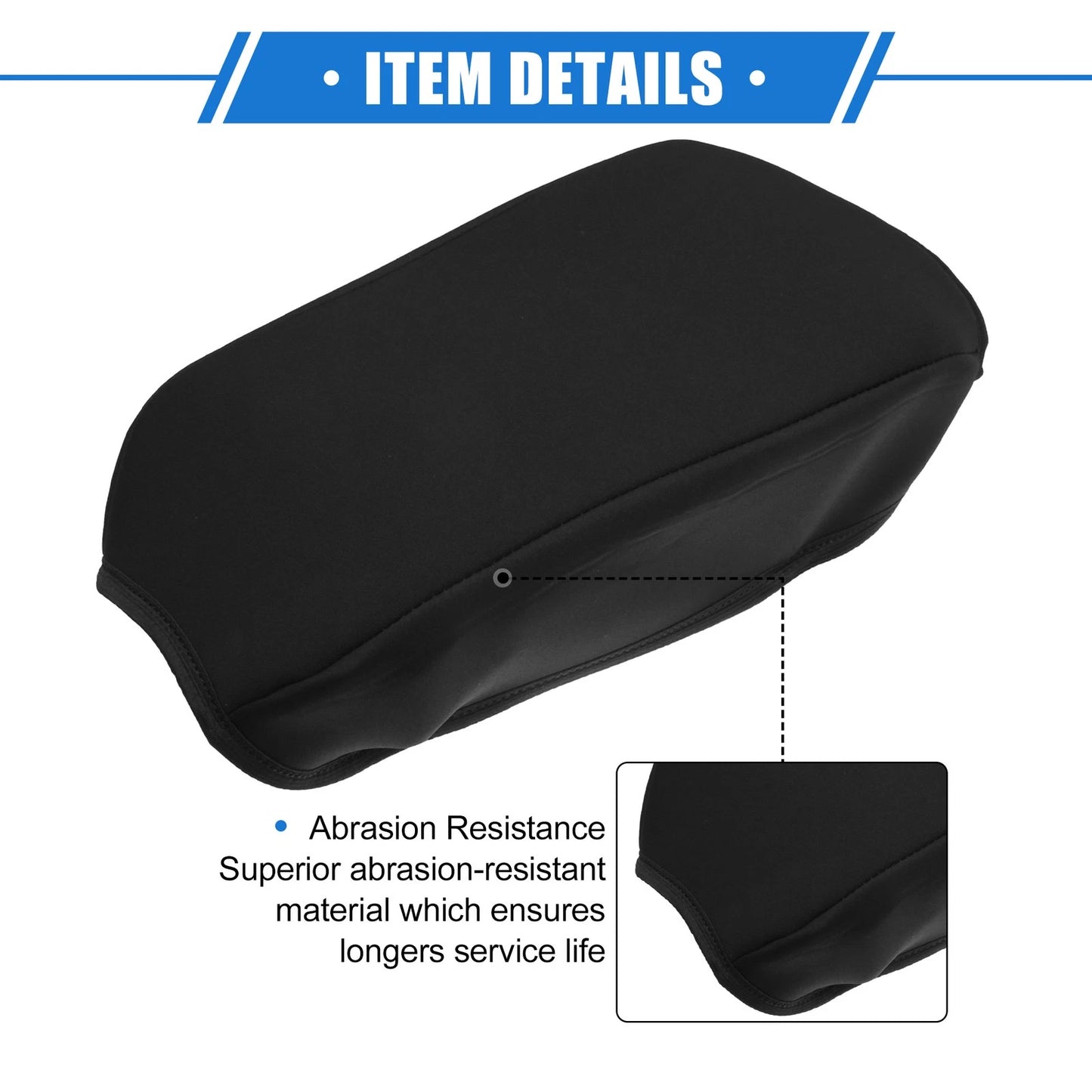 Armrest Protector Cover Pad for Jeep Compass 2010-2022 - Neoprene Black