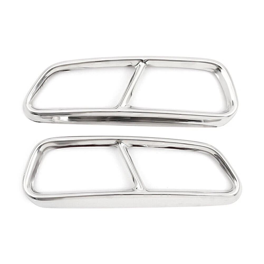 Stainless Steel Exhaust Muffler Tail Pipe Trim Cover for Audi A6 S6 (2015-2018)