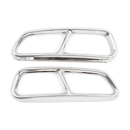 Stainless Steel Exhaust Muffler Tail Pipe Trim Cover for Audi A6 S6 (2015-2018)
