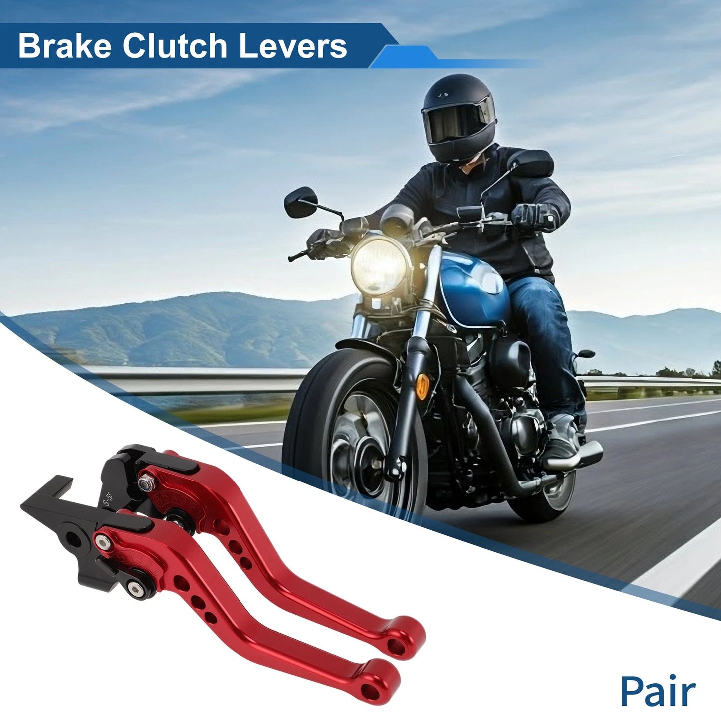 Brake Clutch Levers Red 1 pair for Yamaha MT-10/FZ-10 (2017–2021)