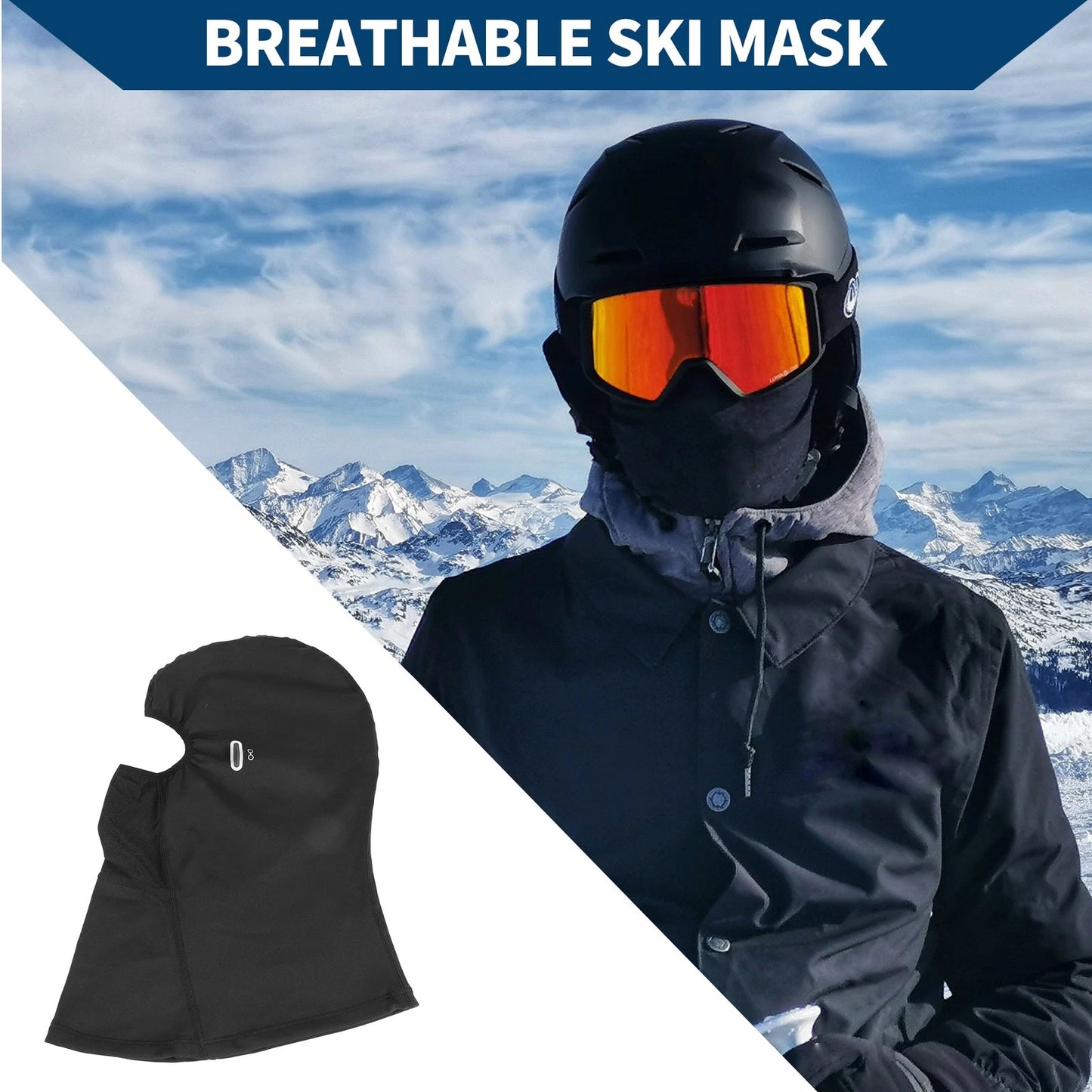 Balaclava Face Mask with Glasses hole Long Ski Sun Hood Masks for Motorcycle
