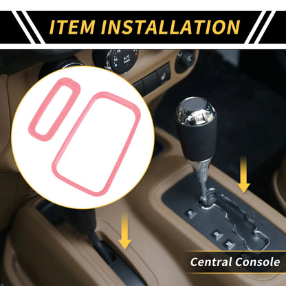 Center Console Gear Shift Ring Panel Cover Trim for Jeep Wrangler (2007-2018)