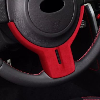 1pc Red Leather Steering Wheel Cover for Subaru BRZ, Toyota GT86 (2012-2020)