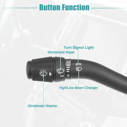Turn Signal Switch for Ford F-150, F-250 Super Duty, Black (2004-2008)