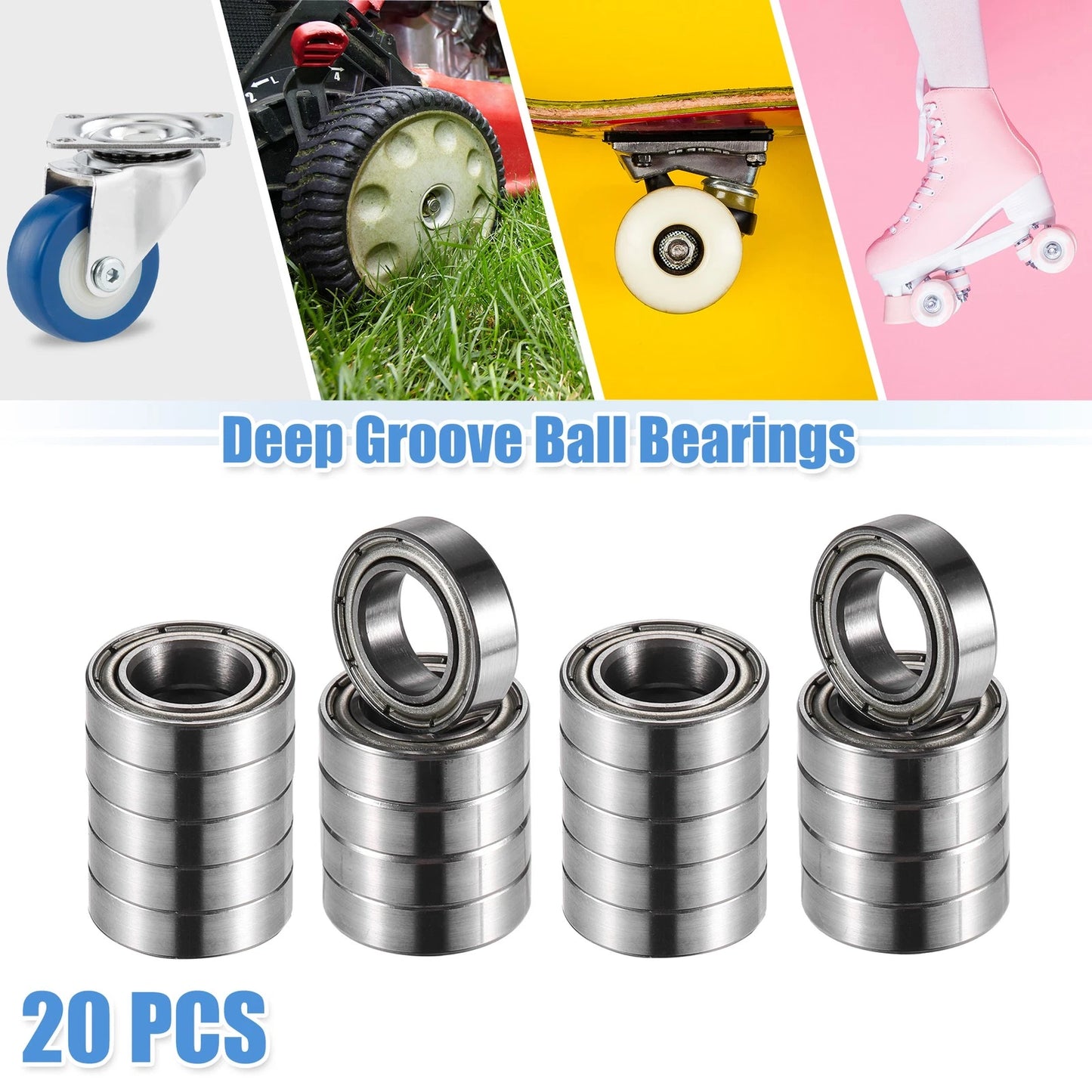 20 x 8x14x4mm Double Metal Shield Car Deep Groove Ball Bearings for Make Model