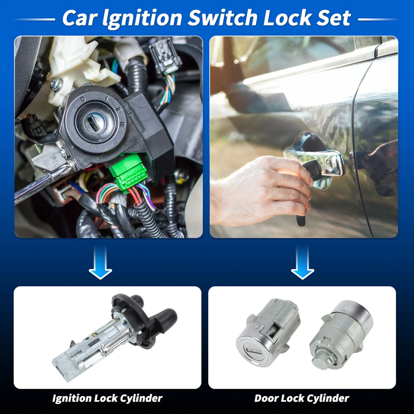 Ignition Lock Cylinder & Door Lock for Chevy Silverado 1500
