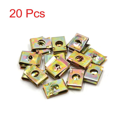 20 Bronze Tone Metal Motorcycle Fairing Bolts U-Type Clips for Make Model