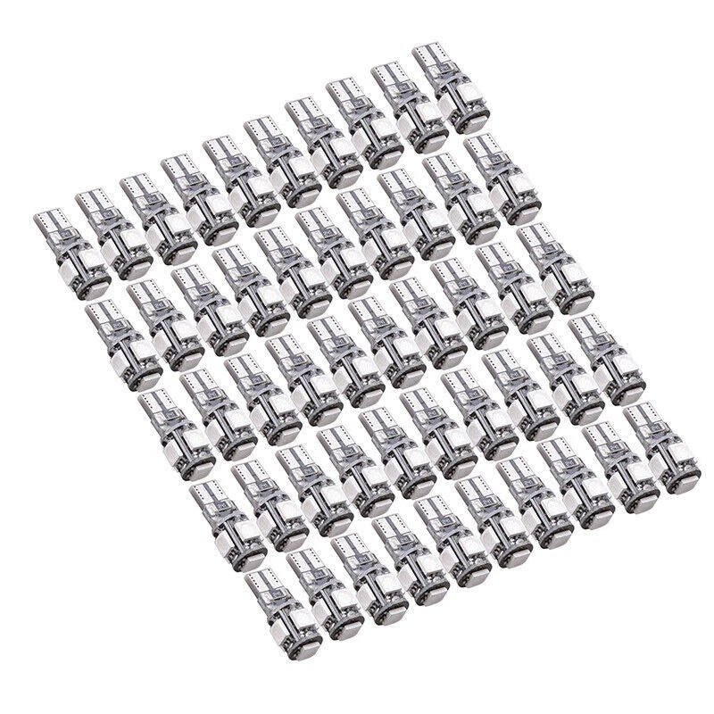 50Pcs T10 Wedge 5-SMD 5050 LED Light Bulbs for Various Makes & Models