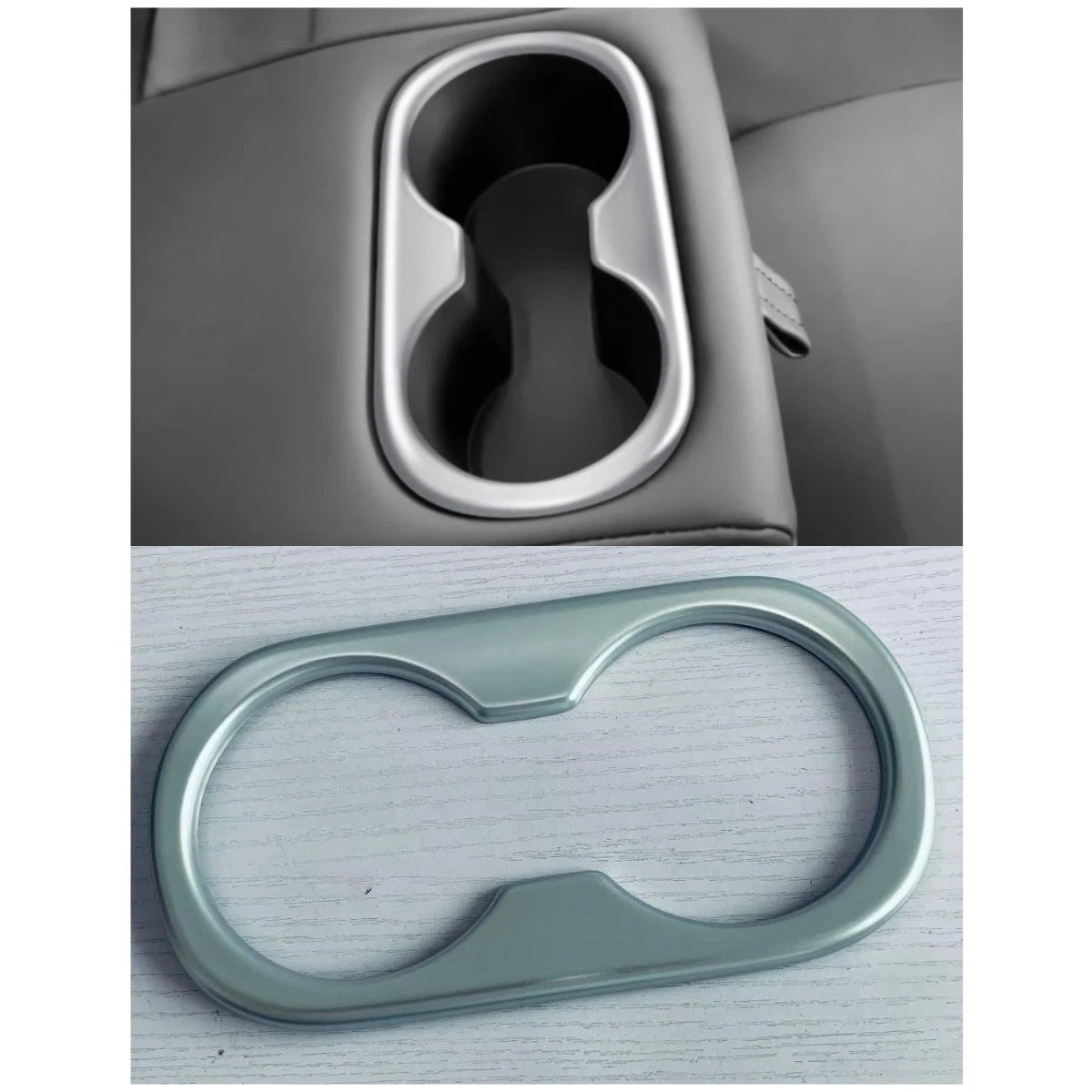 ABS Matte Rear Water Cup Holder Frame Cover Trim for 2023-2024 Toyota Prius