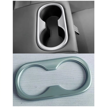ABS Matte Rear Water Cup Holder Frame Cover Trim for 2023-2024 Toyota Prius