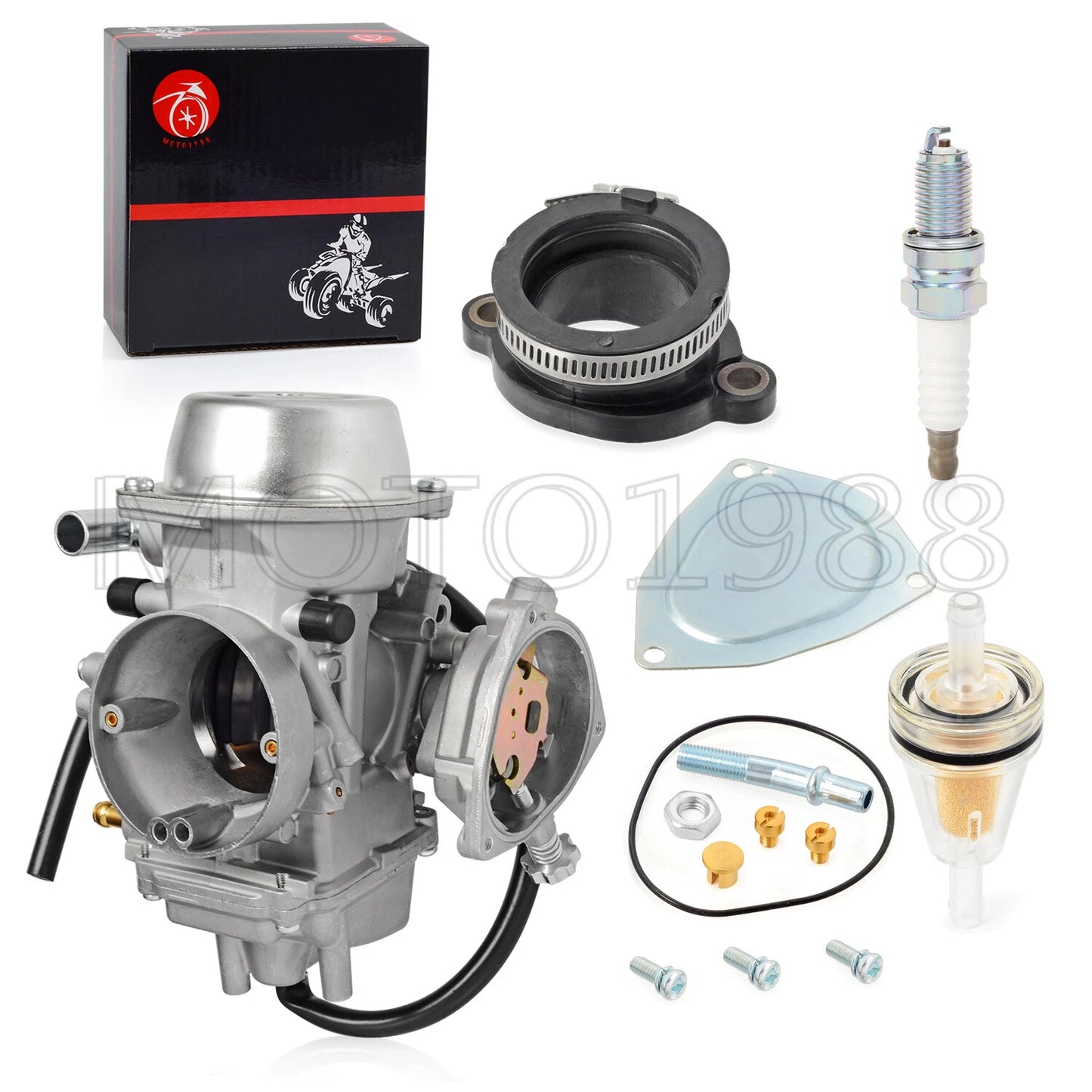 Carburetor Intake Boot & Fuel Pump Valve Petcock for Polaris Outlaw 500