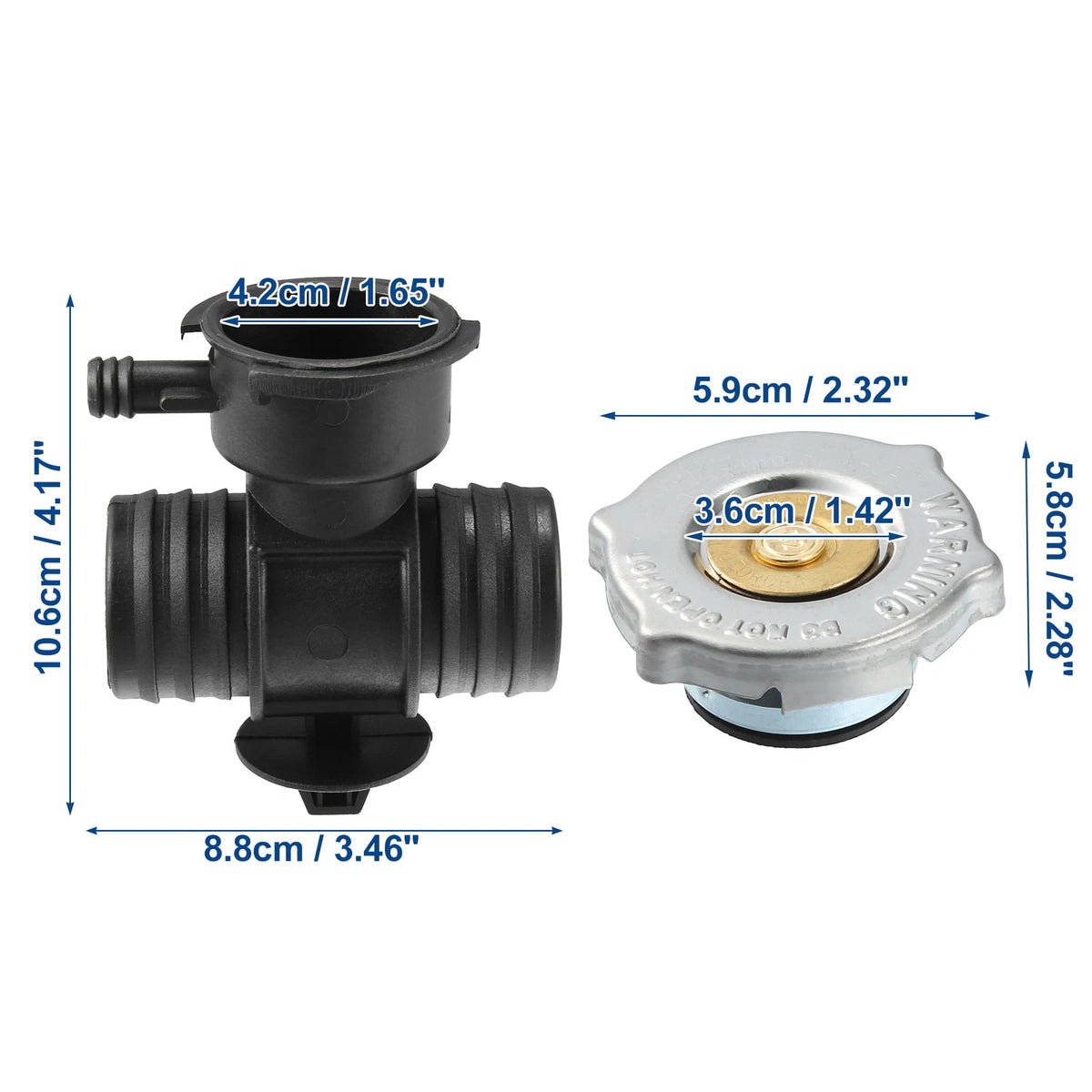 Radiator Coolant Filler Neck with Radiator Fill Cap for Dodge Durango