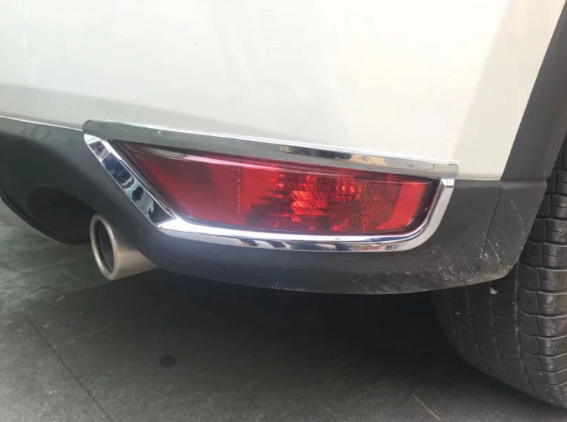 Chrome Rear Fog Light Cover Trim for Mazda CX-5 2017-2021 2 x ABS Decor