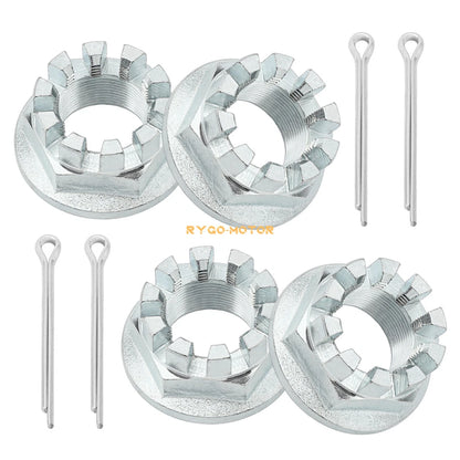 Set / 4 x Rear Axle Nuts w/ Pin / Honda TRX350 Rancher TE TM FE FM (2000–2006)