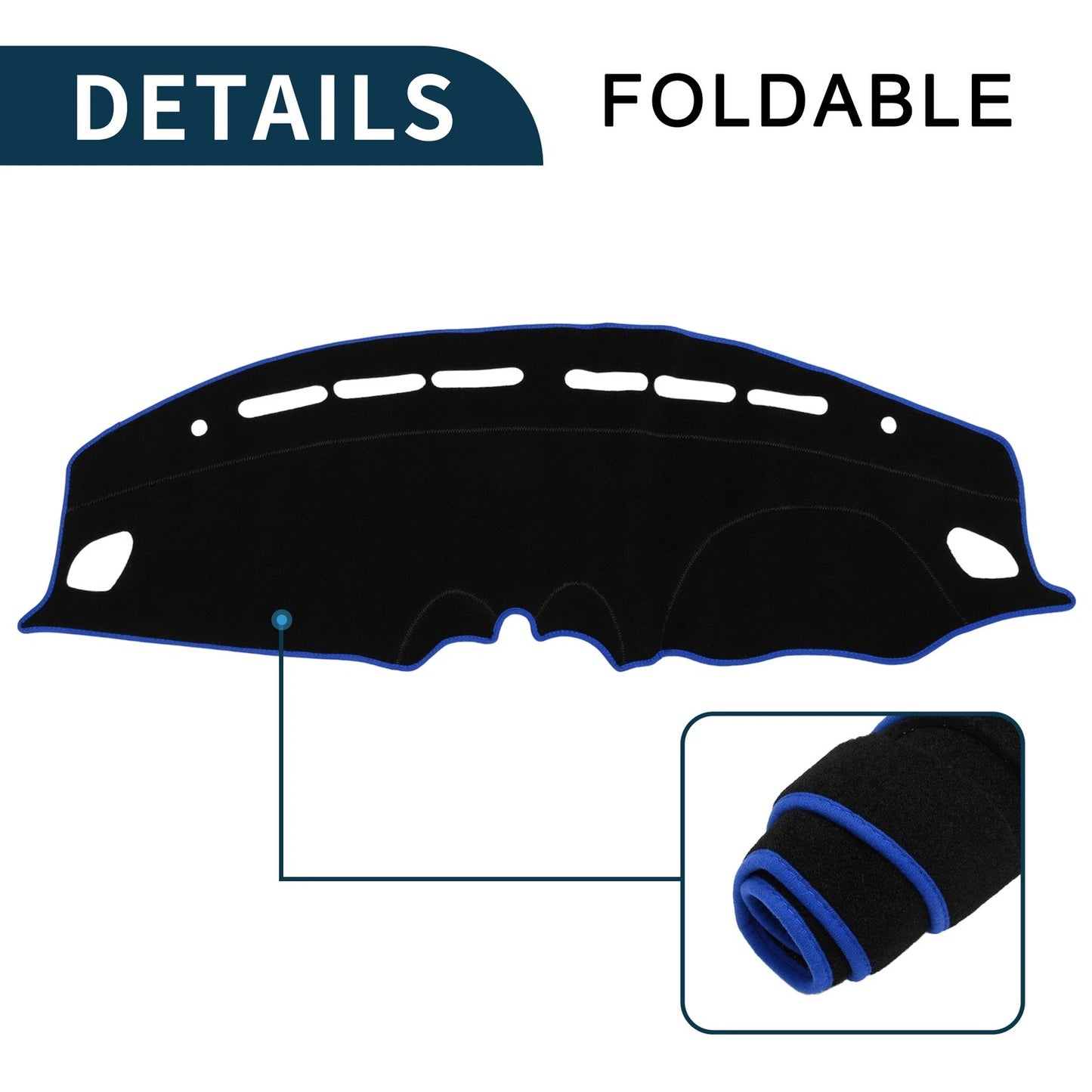 Dash Cover Mat for Suzuki Swift Sport (2018-2019) Black Blue