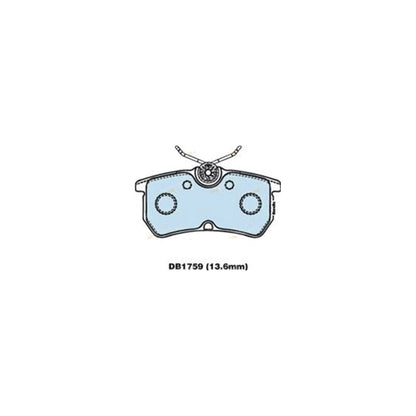 Rear Disc Brake Pads Set for Ford Fiesta Duratec 2.0L FWD (2007-2008)