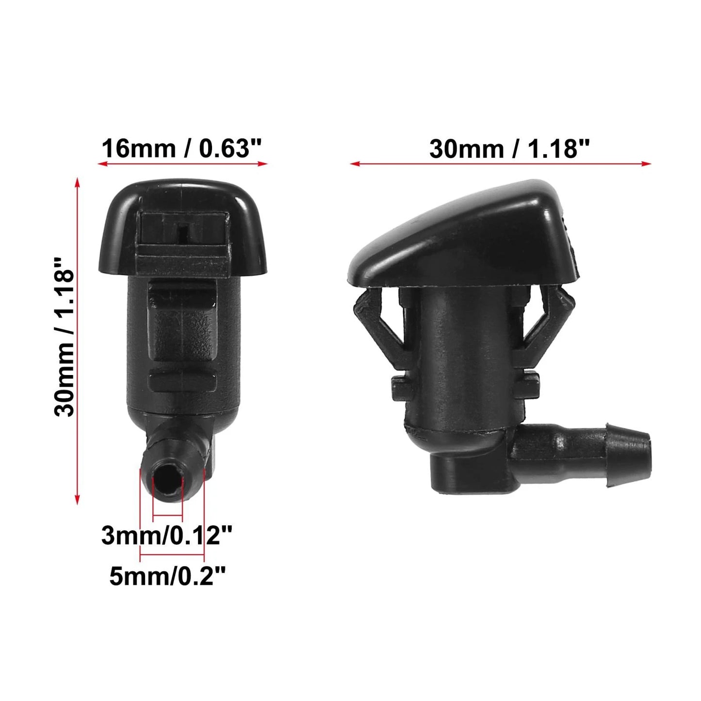 4 x Front Windshield Washer Nozzles for Ford F250 F350 F450 F550 (2011-2016)