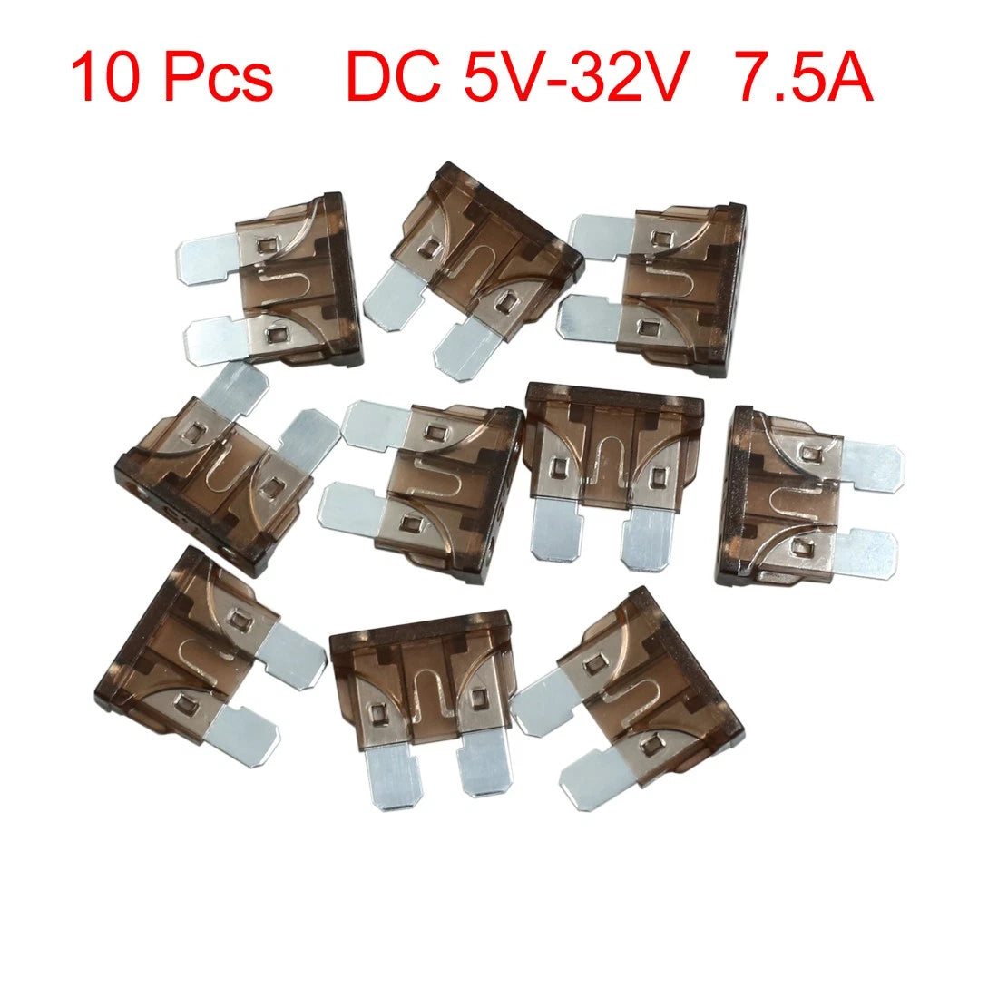 Fuse 10pcs DC 5V-32V 7.5A Universal Medium Blade Style for Car Motorcycle Boat