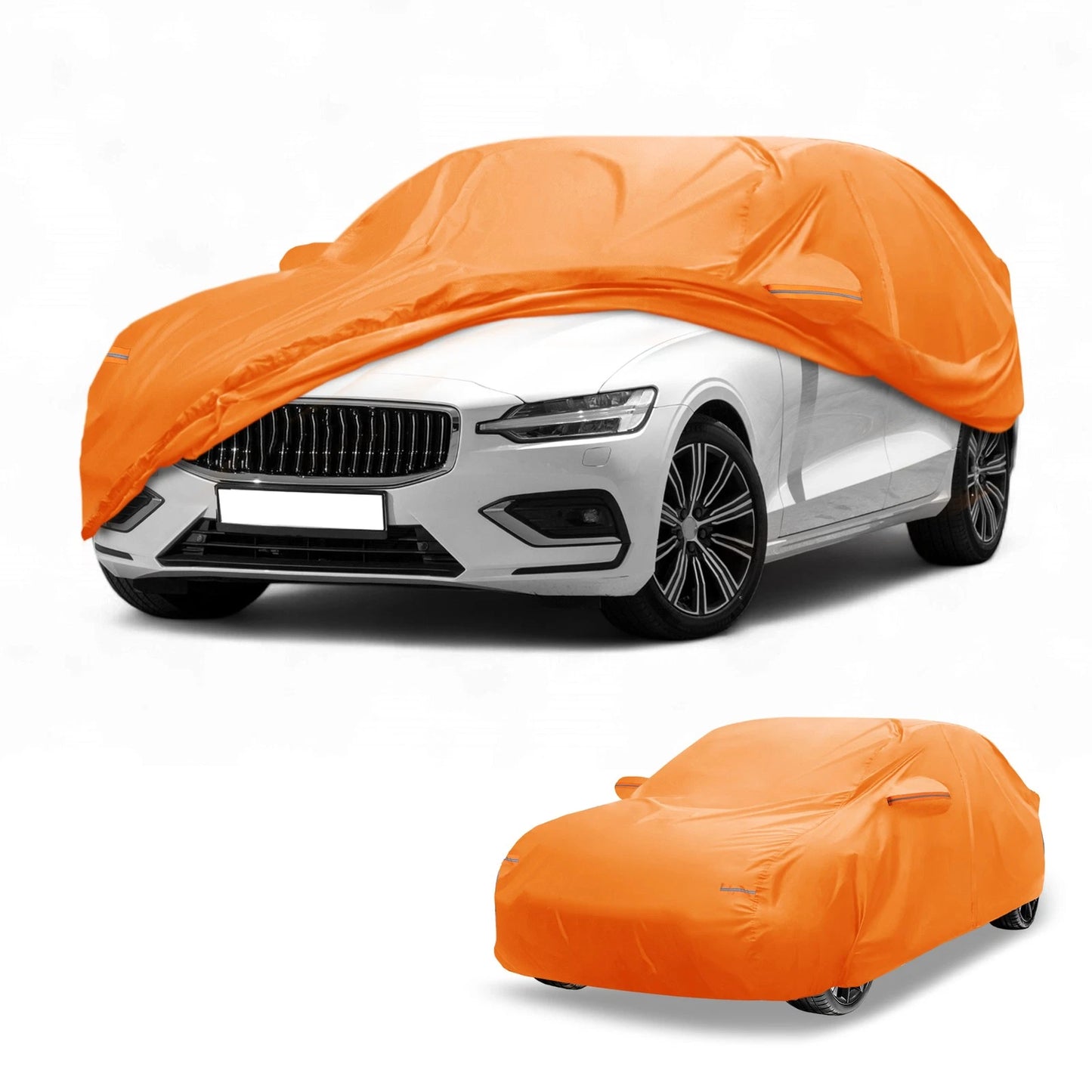 Waterproof All Weather Car Cover for Volvo S60 (210D-PU, Orange)
