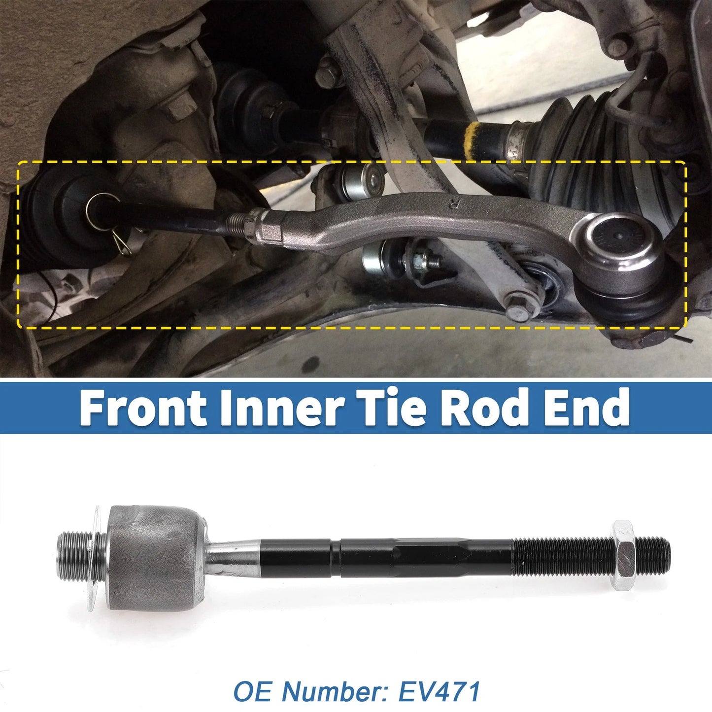 Front Inner Tie Rod End Links for Honda Pilot and Acura MDX