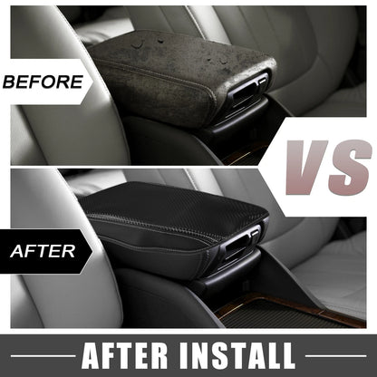 Center Console Pad for Ford Bronco Sport Carbon Fiber Black Gray (2021-2023)